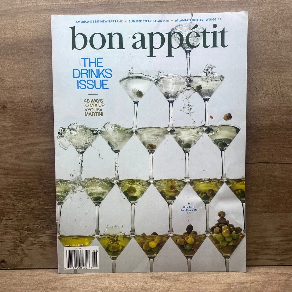 Bon Appetit Magazine Bundle 5 Issues Feb - Jul 2025 Cooking Food Drinks Party